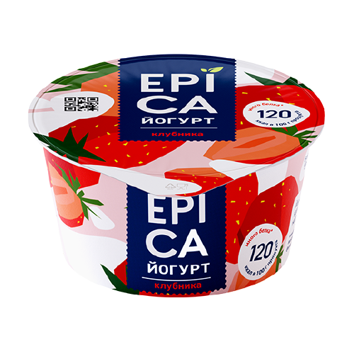 Йогурт ЭПИКА с клубникой 4,8% без змж 130гр