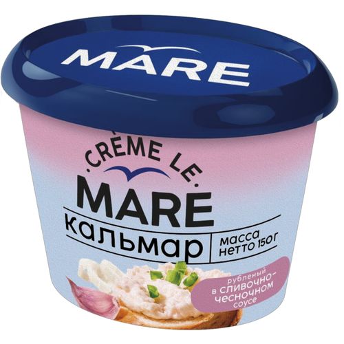 Кальмар БАЛТИЙСКИЙ БЕРЕГ  рубленый в сливочно-чесночном соусе 150гр