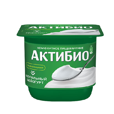 Биойогурт АКТИБИО натуральный 3,5% без змж 130гр