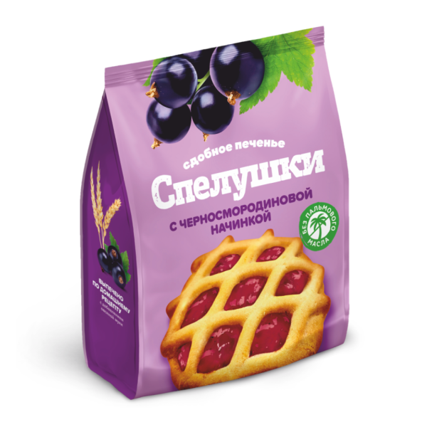 Печенье сдобное ДАРЛЕТТО Спелушки с чёрной смородиной 350 гр