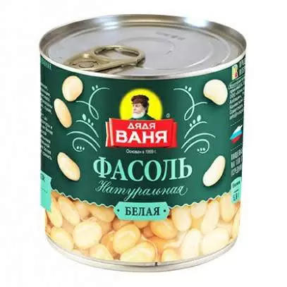Фасоль ДЯДЯ ВАНЯ белая с/с 400 гр ж/б ключ