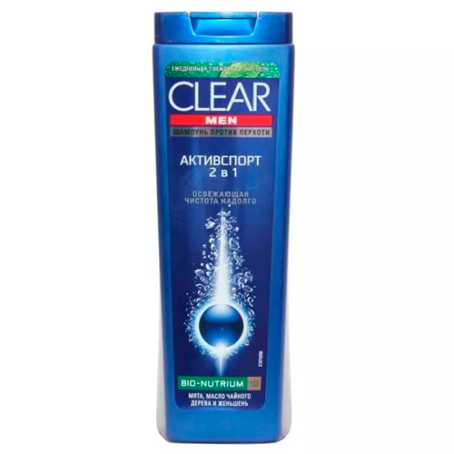 Шампунь и бальзам-ополаскиватель против перхоти для мужчин Клиар Актив Спорт 2в1 200мл