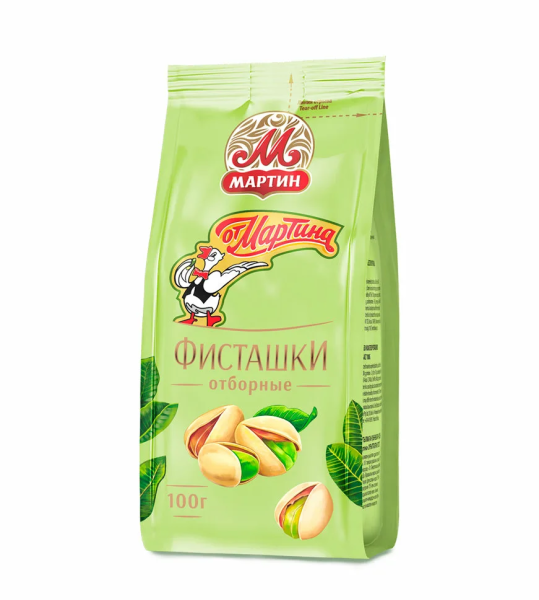 Фисташки ОТ МАРТИНА Отборные с солью 100гр