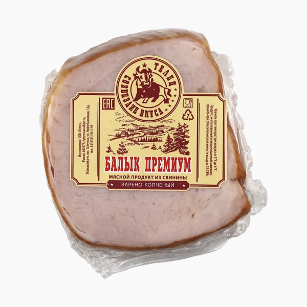 Балык ТЕЛЕЦ Свиной Премиум в/к,в/у 300 гр
