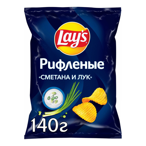 Чипсы ЛЕЙЗ сметана лук 140 гр