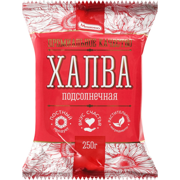 Халва подсолнечная МИШКИНО СЧАСТЬЕ  Степь 250 гр