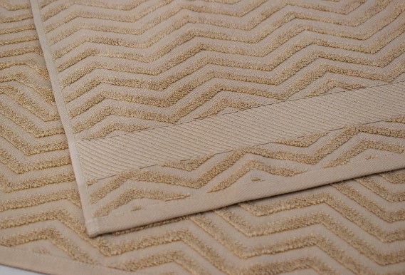 Полотенце махровое 50 х 90, ЛЮКСОР ВОЛНА, цв. бежевый, Аваль