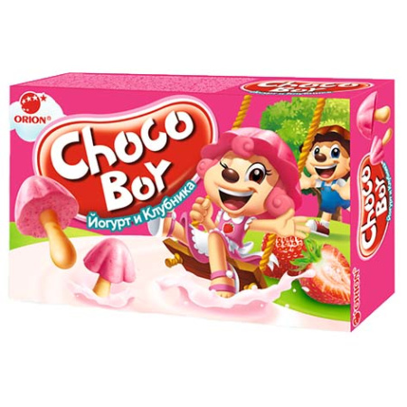 Печенье ОРИОН Чоко Бой Сафари клубника и йогурт 39 гр