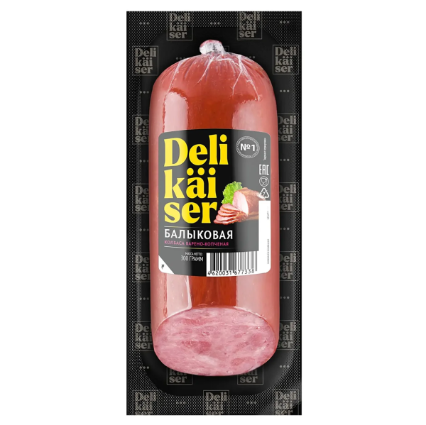 Колбаса ДЕЛИКАЙЗЕР Балыковая в/к в/у 300гр
