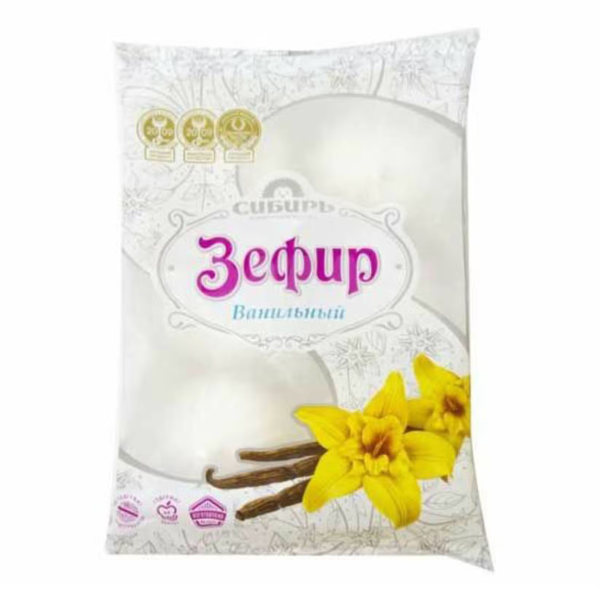Зефир КФ СИБИРЬ ванильный 500 гр м/у