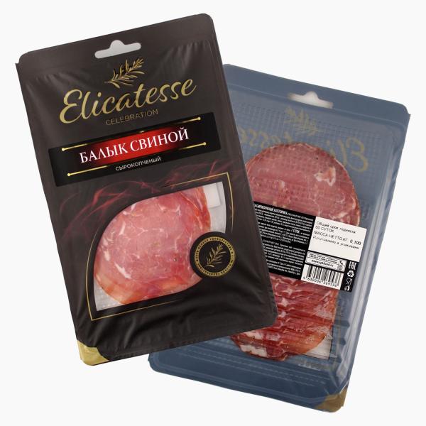 Балык ЭЛИКАТЕССЕ свиной с/к нарезка 100гр