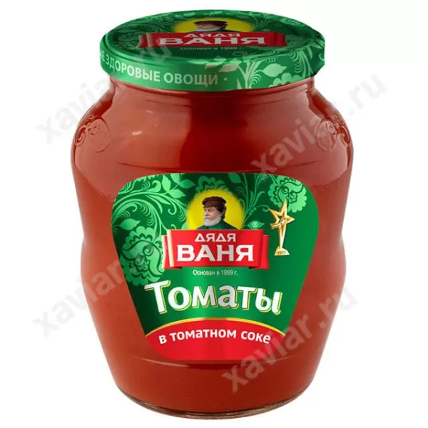 Томаты ДЯДЯ ВАНЯ в собственном соку 670 гр ст/б