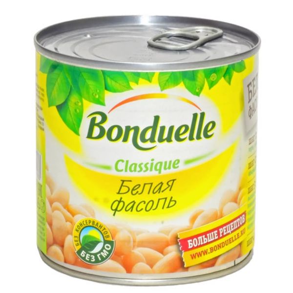 Фасоль БОНДЮЭЛЬ белая в т/с 425 гр ж/б