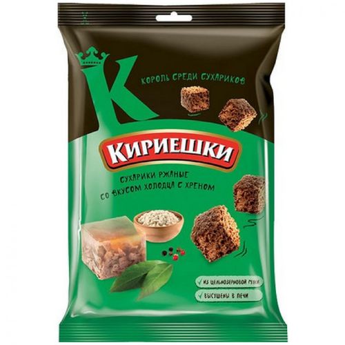 Сухарики КИРИЕШКИ холодец с хреном 100гр БС261