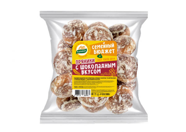 Пряники КАРАВАЙ Шоколадные 380 гр м/у