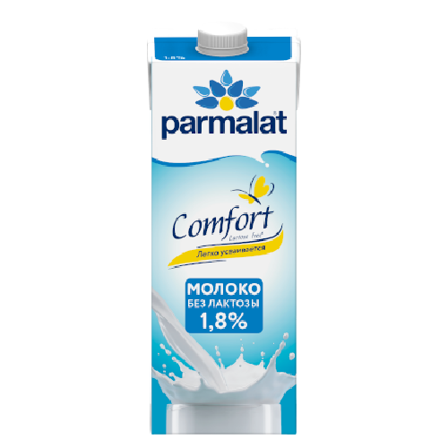 Молоко ПАРМАЛАТ безлактозное 1,8% без змж 1л т/п