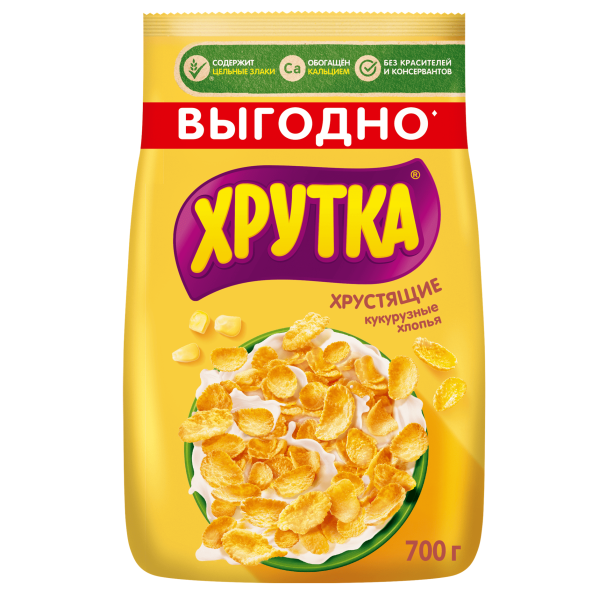 Завтрак сухой ХРУТКА хлопья 700гр м/у