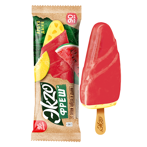 Мороженое ЭКЗО арбуз-дыня без змж 70гр