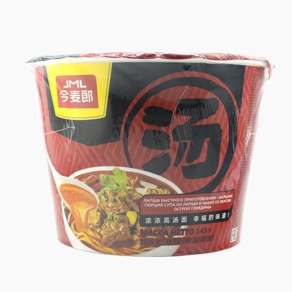Лапша ДЖИЭМЭЛЬ со вкусом острой говядины  б/п 145 гр. чашка