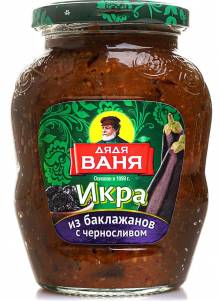 Икра ДЯДЯ ВАНЯ из баклажанов с черносливом 350 гр ст/б