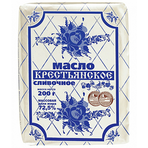 Масло ГЖЕЛЬ Крестьянское растительно-сливочное 72,5 % с змж 170гр