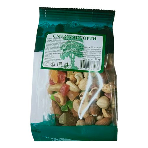 Смесь фруктово-ореховая Ассорти 170гр пак