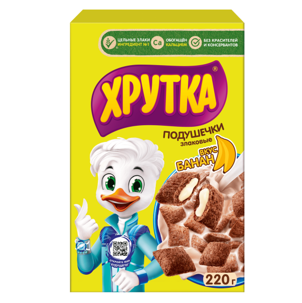 Завтрак готовый ХРУТКА Подушечки банановые 220 гр к/к