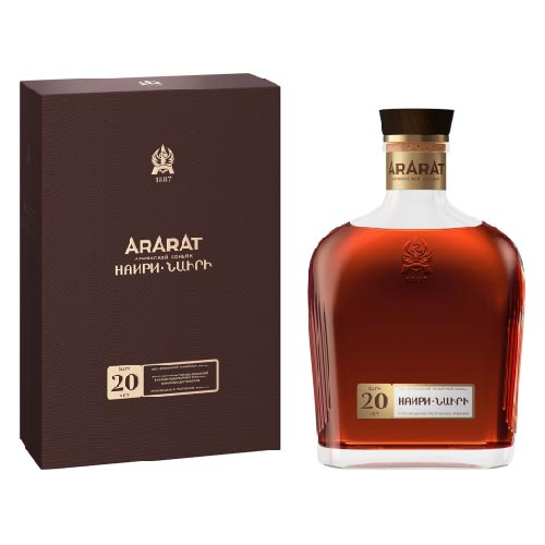 Коньяк АРАРАТ Наири 20 лет п/уп. 0,5л 40%