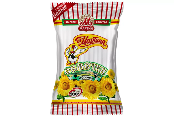 Семечки ОТ МАРТИНА белые соленые 100гр