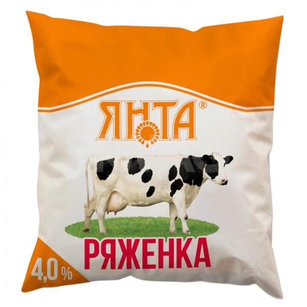 Ряженка ЯНТА 4% без змж 450мл п/п