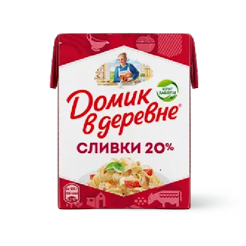 Сливки ДОМИК В ДЕРЕВНЕ 20% без змж 200мл