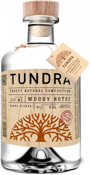 Водка Tundra Древесные Ноты 0,5л 40%