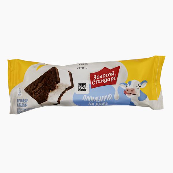 Мороженое ЗОЛОТОЙ СТАНДАРТ сэндвич без змж 69гр