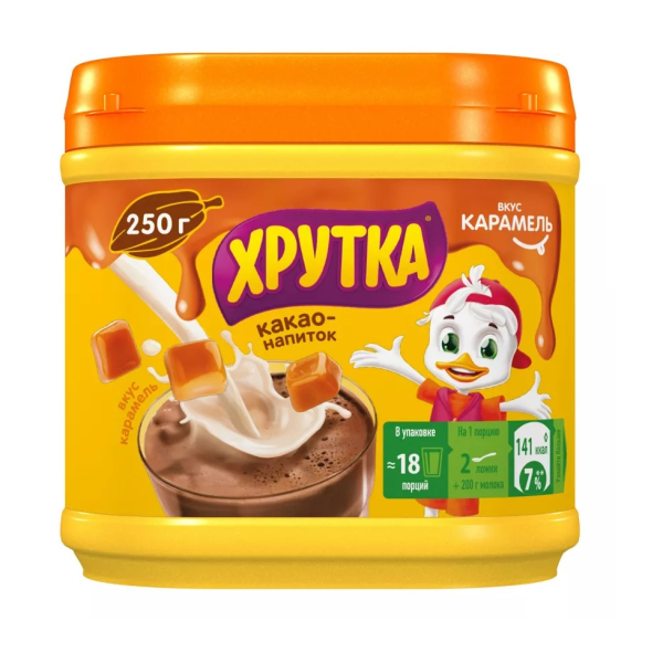 Какао-напиток ХРУТКА  Карамель 250 гр пл/б