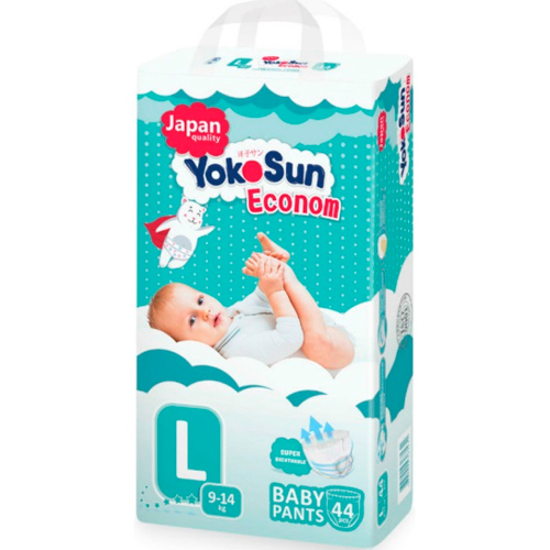 Подгузники-трусики ЭКОСАН Эконом L (9-14 кг) 44 шт