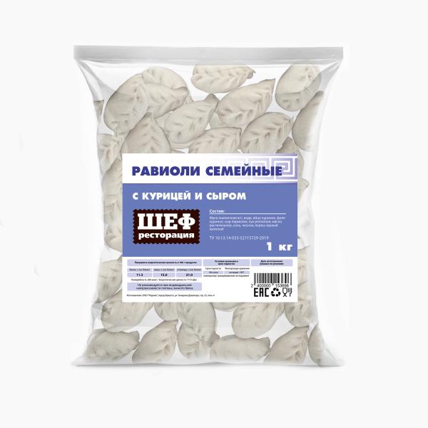 Равиоли Семейные с курицей и сыром 1кг