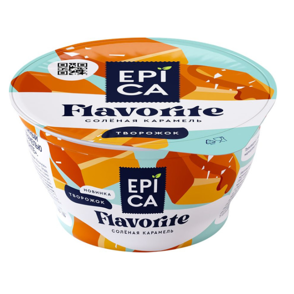 Десерт творожный ЭПИКА ФЛЭЙВОРИТ соленая карамель 7,6% без змж 130гр