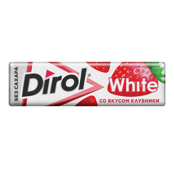 Жевательная резинка ДИРОЛ Вайт со вкусом клубники 13,6 гр