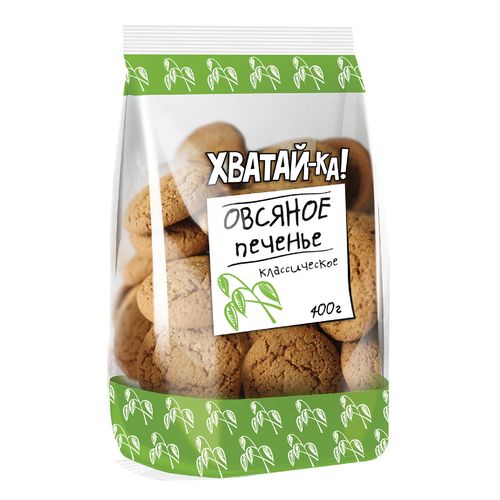 Печенье Овсяное Хватай-Ка Классическое 400гр
