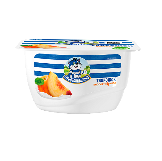 Продукт творожный ПРОСТОКВАШИНО персик-абрикос 3,6% без змж 130гр