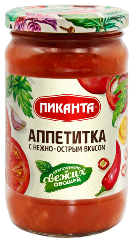 Аппетитка ПИКАНТА с нежно-острым вкусом 360 гр ст/б