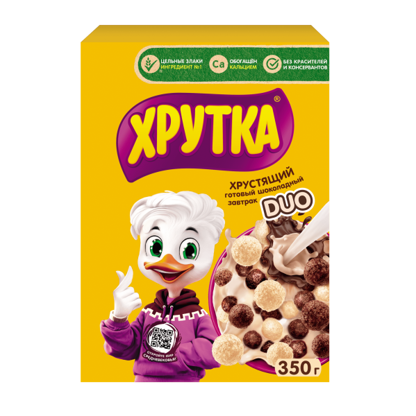 Завтрак готовый ХРУТКА Дуо шарики 350 гр к/к