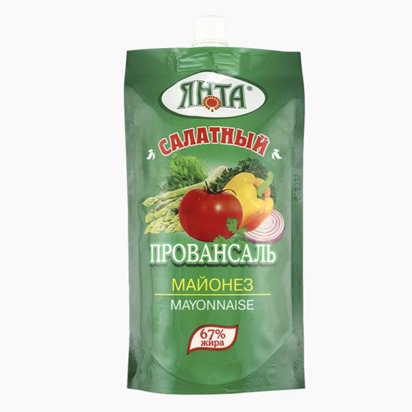 Майонез ЯНТА Салатный Провансаль 200гр дой-пак