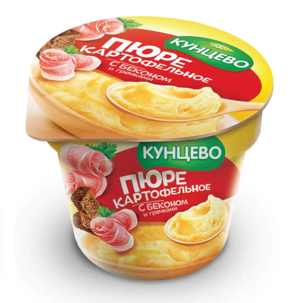 Пюре картофельное КУНЦЕВО с беконом и гренками 40 гр.