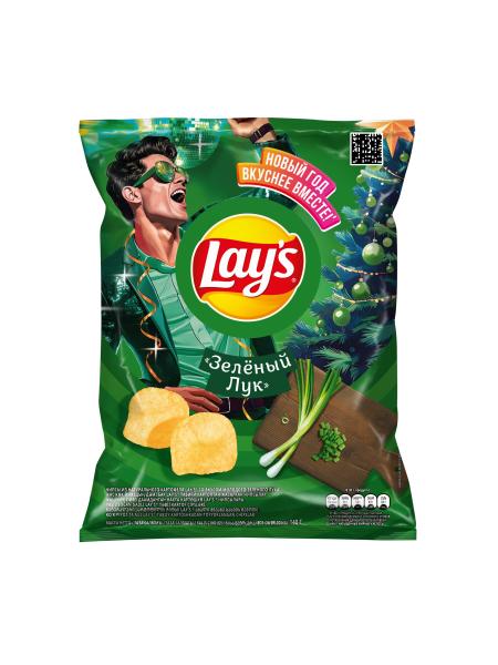 Чипсы ЛЕЙЗ молодой зеленый лук 140 гр