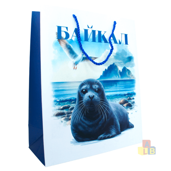 Пакет подарочный БАЙКАЛ, 26 х 32 х 12 арт.B003M, Авис