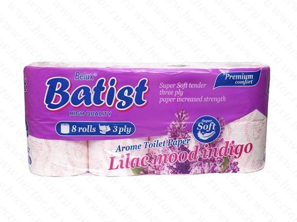 Бумага туалетная БАТИСТ Морской бриз 3-сл 8шт