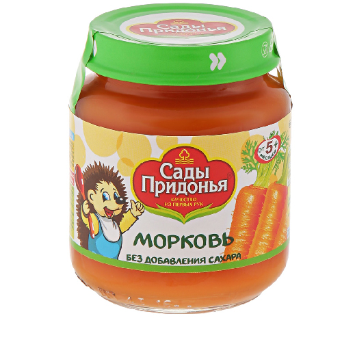 Пюре САДЫ ПРИДОНЬЯ морковное 120гр ст/б