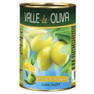 Оливки ВАЛЛЕ ДЕ ОЛИВА с лососем 280 гр ж/б