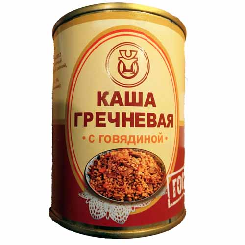 Каша БИЙСК гречневая с говядиной ГОСТ 340 гр ж/б